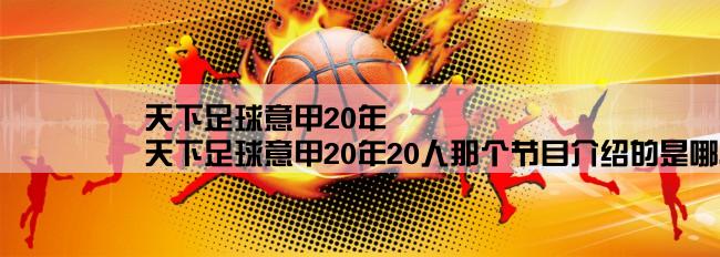 天下足球意甲20年,天下足球意甲20年20人那个节目介绍的是哪20个人？