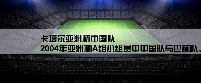 卡塔尔亚洲杯中国队,2004年亚洲杯A组小组赛中中国队与巴林队、印尼队、卡塔尔队的三组比赛成绩分别是2比2