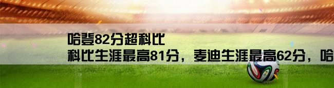 哈登82分超科比,科比生涯最高81分，麦迪生涯最高62分，哈登最高多少分？