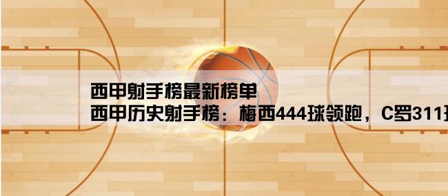 西甲射手榜最新榜单,西甲历史射手榜：梅西444球领跑，C罗311球第二，劳尔第五