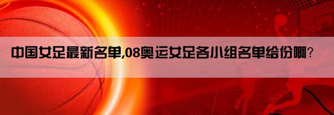 中国女足最新名单,08奥运女足各小组名单给份啊？