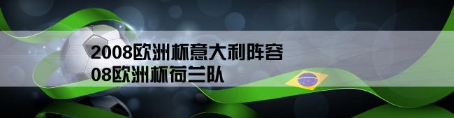 2008欧洲杯意大利阵容,08欧洲杯荷兰队,意大利队的23人大名单