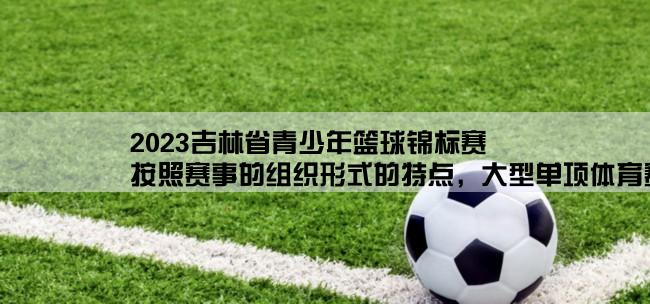 2023吉林省青少年篮球锦标赛,按照赛事的组织形式的特点，大型单项体育赛事可分哪几种