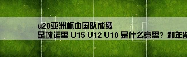 u20亚洲杯中国队成绩,足球运里 U15 U12 U10 是什么意思？和年龄有关吗？