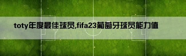 toty年度最佳球员,fifa23葡萄牙球员能力值