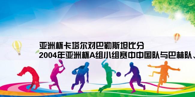 亚洲杯卡塔尔对巴勒斯坦比分,2004年亚洲杯A组小组赛中中国队与巴林队、印尼队、卡塔尔队的三组比赛成绩分别是2比2