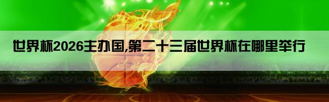 世界杯2026主办国,第二十三届世界杯在哪里举行