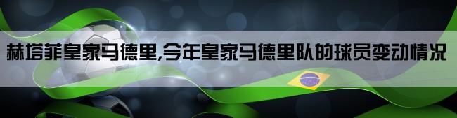 赫塔菲皇家马德里,今年皇家马德里队的球员变动情况