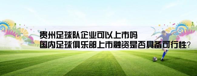 贵州足球队企业可以上市吗,国内足球俱乐部上市融资是否具备可行性？