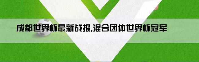 成都世界杯最新战报,混合团体世界杯冠军