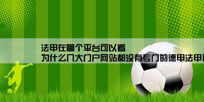 法甲在哪个平台可以看,为什么几大门户网站都没有专门的德甲法甲版块？