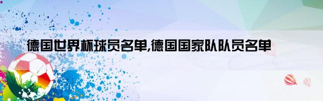 德国世界杯球员名单,德国国家队队员名单