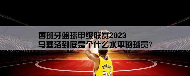 西班牙篮球甲级联赛2023,马塞洛到底是个什么水平的球员？