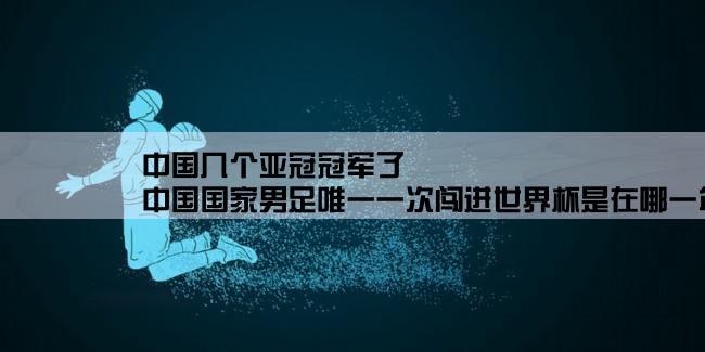 中国几个亚冠冠军了,中国国家男足唯一一次闯进世界杯是在哪一年的