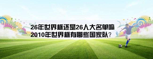 26年世界杯还是26人大名单嘛,2010年世界杯有哪些国家队？