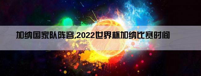 加纳国家队阵容,2022世界杯加纳比赛时间