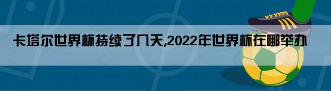 卡塔尔世界杯持续了几天,2022年世界杯在哪举办