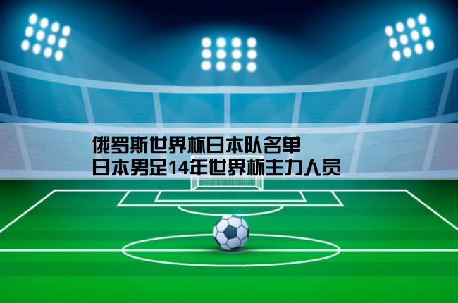 俄罗斯世界杯日本队名单,日本男足14年世界杯主力人员