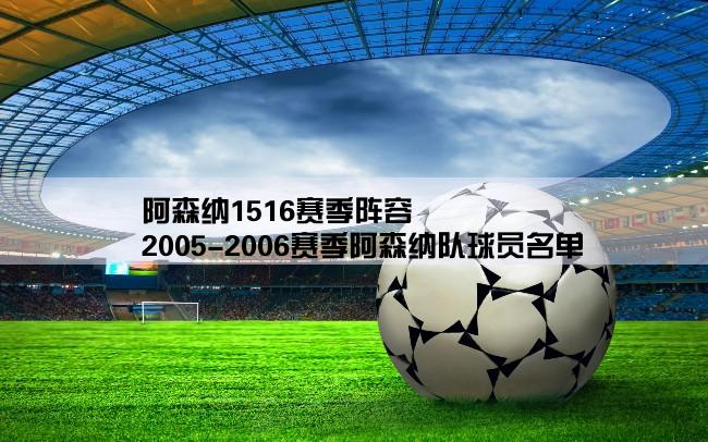 阿森纳1516赛季阵容,2005-2006赛季阿森纳队球员名单