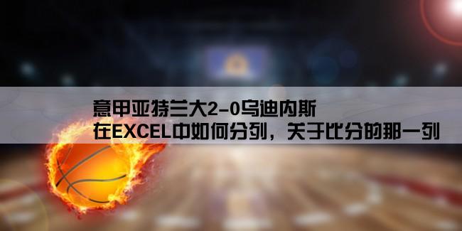 意甲亚特兰大2-0乌迪内斯,在EXCEL中如何分列，关于比分的那一列