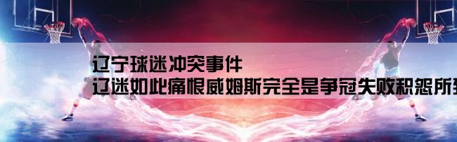 辽宁球迷冲突事件,辽迷如此痛恨威姆斯完全是争冠失败积怨所致