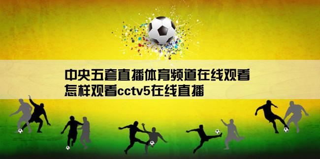 中央五套直播体育频道在线观看,怎样观看cctv5在线直播