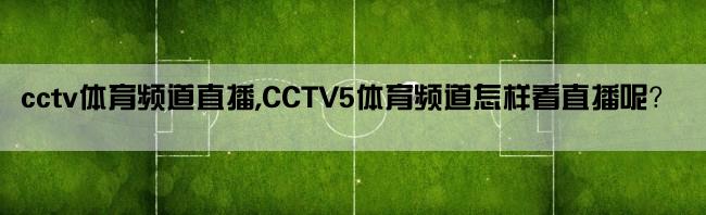 cctv体育频道直播,CCTV5体育频道怎样看直播呢？