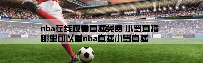 nba在线观看直播免费 小罗直播,哪里可以看nba直播小罗直播