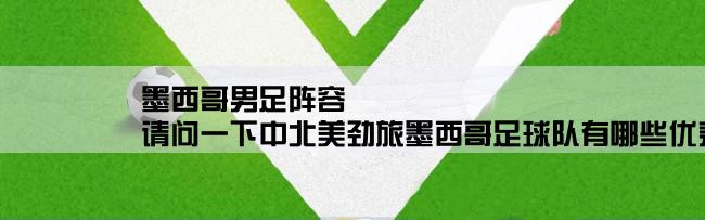 墨西哥男足阵容,请问一下中北美劲旅墨西哥足球队有哪些优秀的球员？