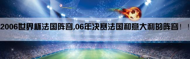 2006世界杯法国阵容,06年决赛法国和意大利的阵容！！