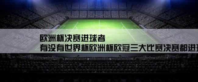 欧洲杯决赛进球者,有没有世界杯欧洲杯欧冠三大比赛决赛都进球的球员
