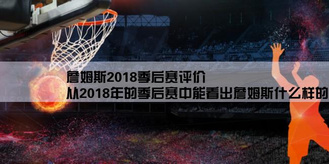 詹姆斯2018季后赛评价,从2018年的季后赛中能看出詹姆斯什么样的能力？