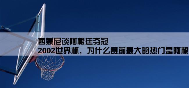 西蒙尼谈阿根廷夺冠,2002世界杯，为什么赛前最大的热门是阿根廷？当时主力阵容都有谁？