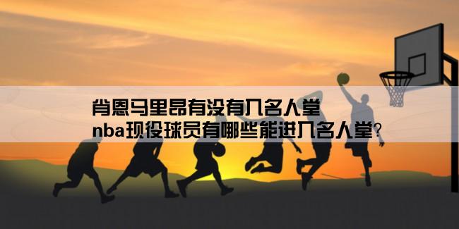 肖恩马里昂有没有入名人堂,nba现役球员有哪些能进入名人堂？