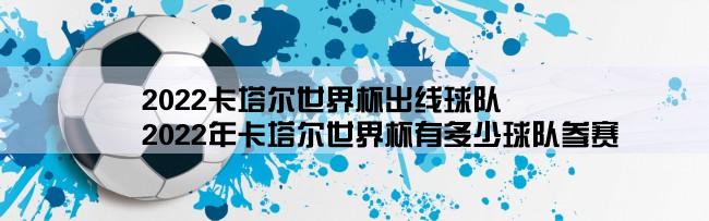 2022卡塔尔世界杯出线球队,2022年卡塔尔世界杯有多少球队参赛